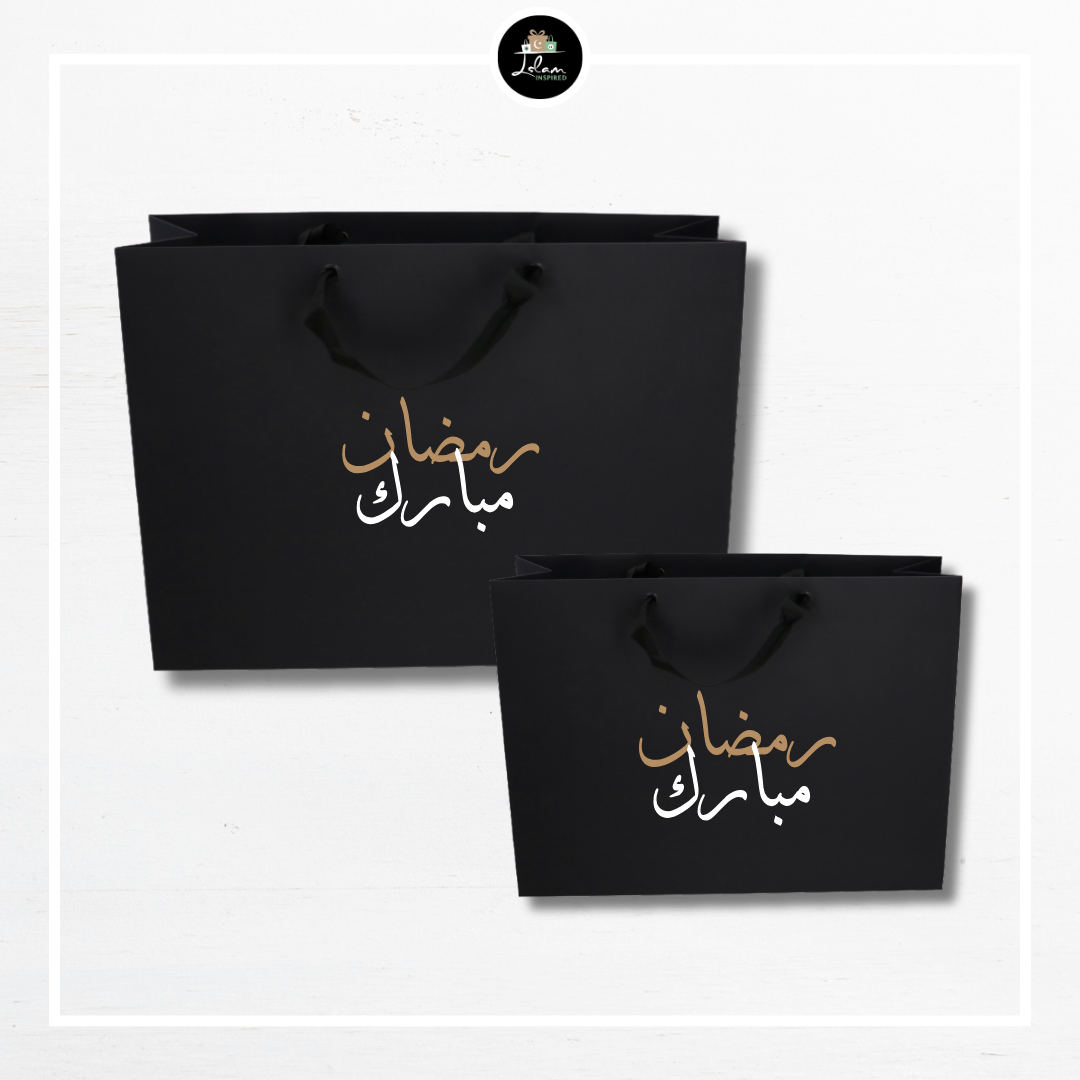 Paper gift bag with sticker of your choice