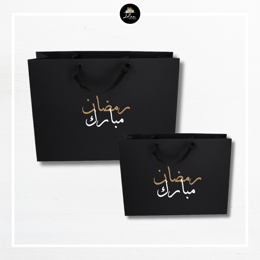 Paper gift bag with sticker of your choice