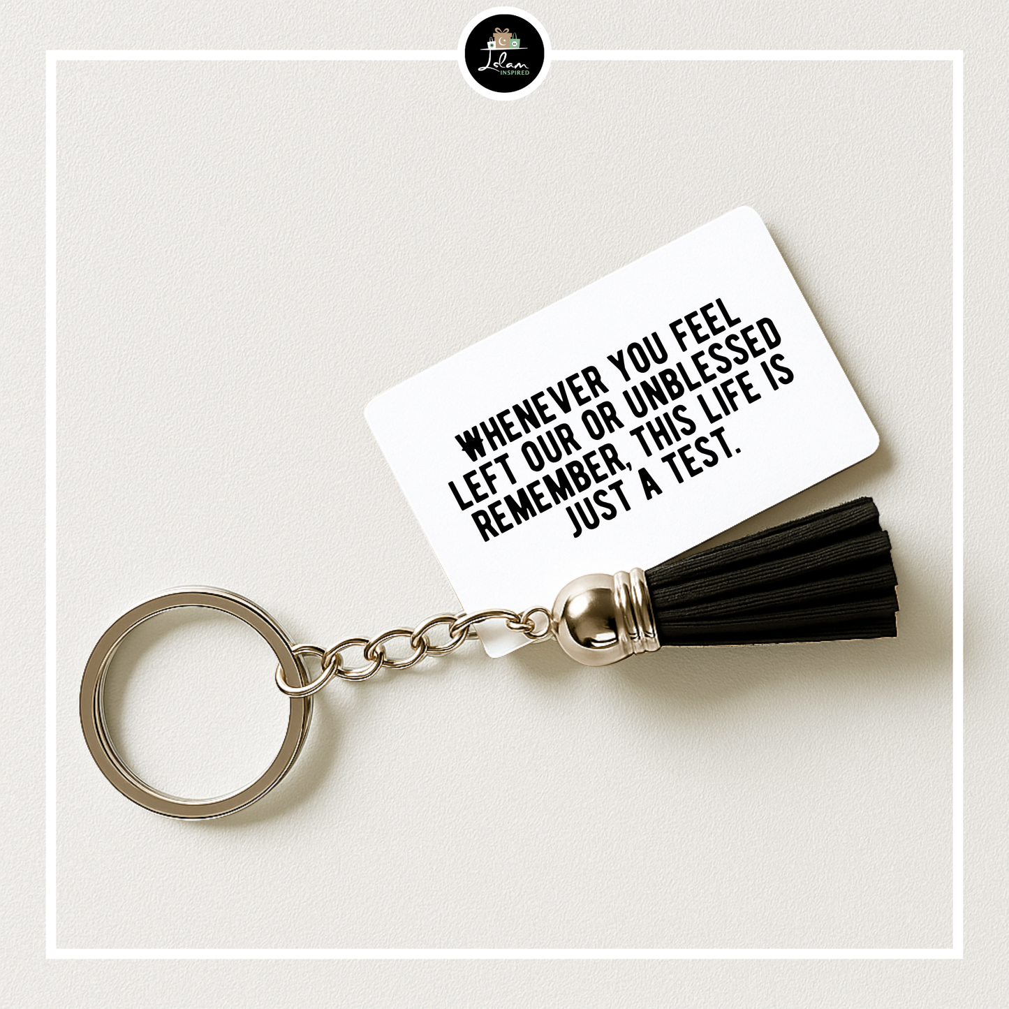 Sleutelhanger 'This life is just a test'