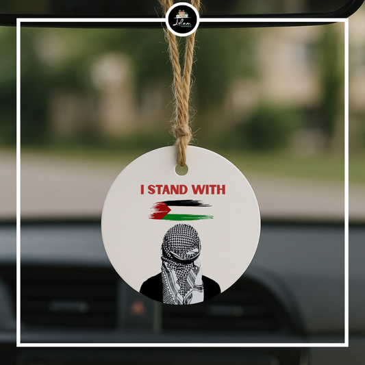 Gelamineerde tag 'I stand with Palestine'