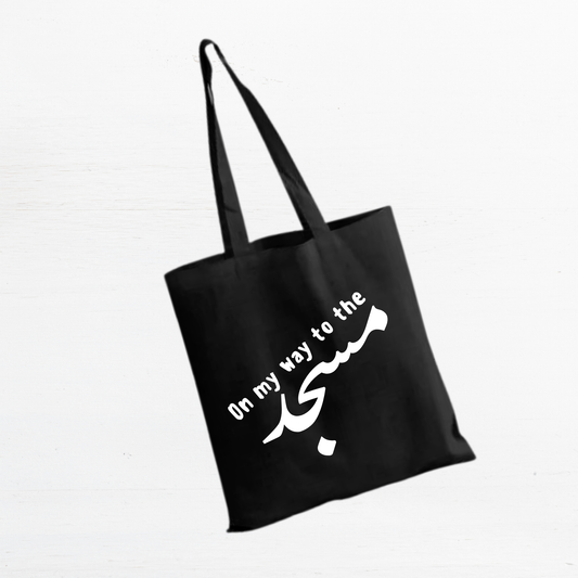 Totebag 'On my way to the masdjied'