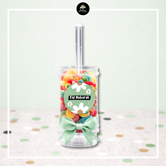 Eid mubarak pop container in madeliefjes thema