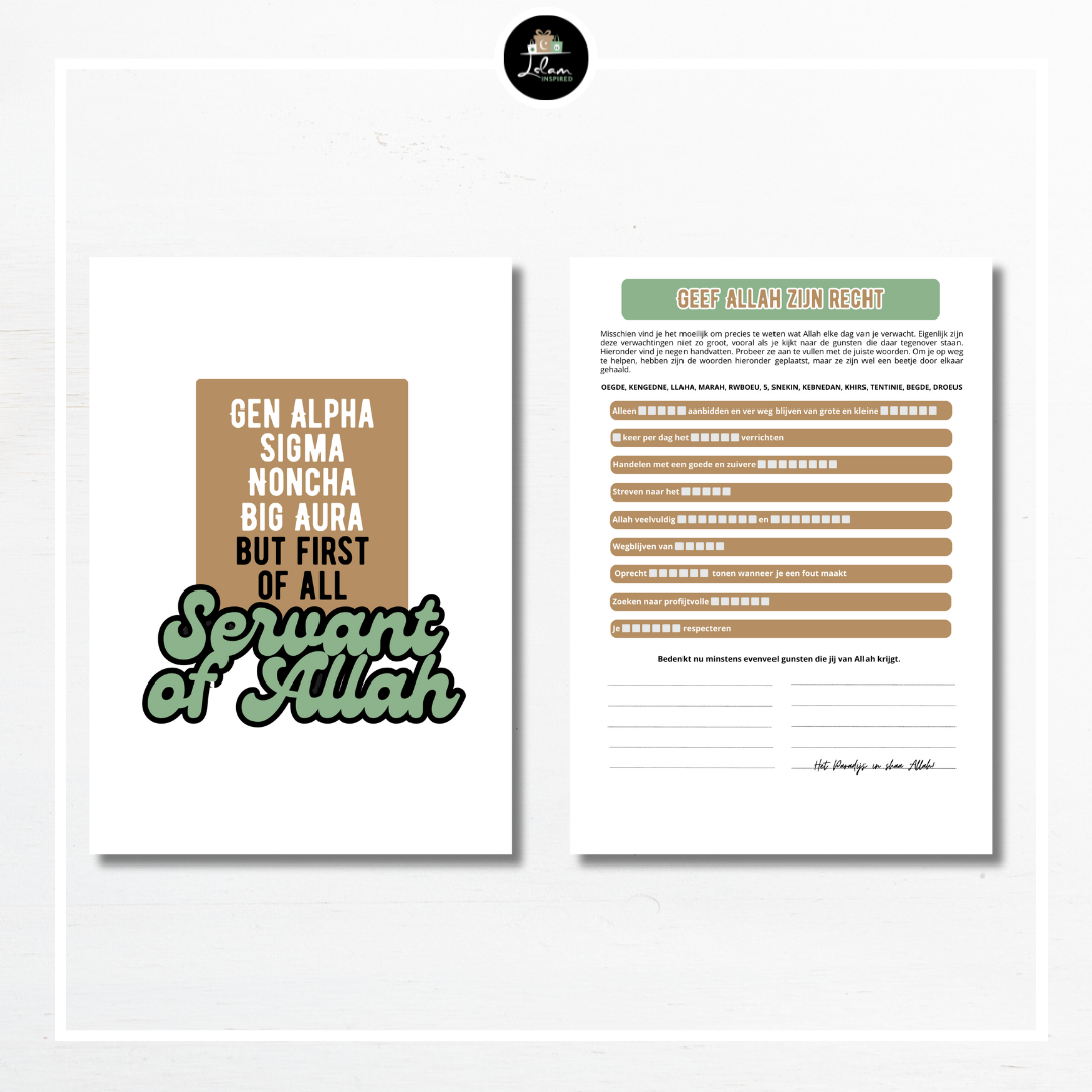 Interactieve printable voor Islamitische pubers