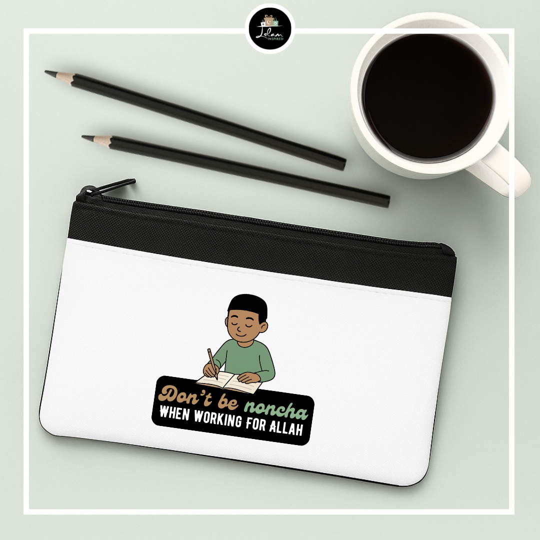 Etui 'Don't be noncha when working for Allah' voor een jongen
