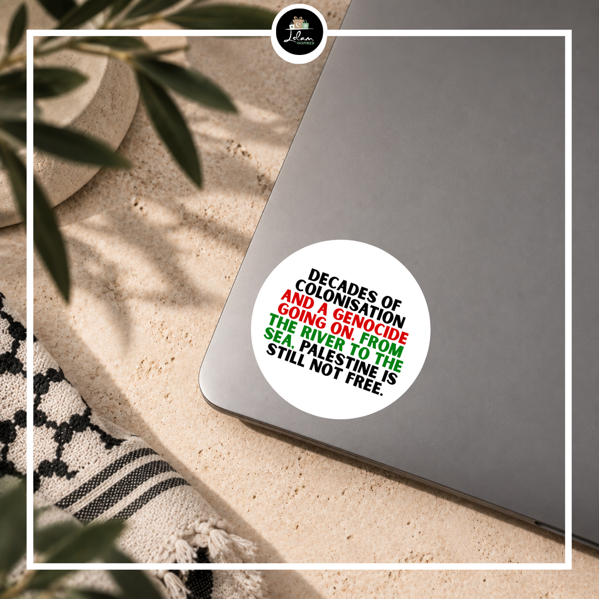 Sticker 'From the river to the sea'