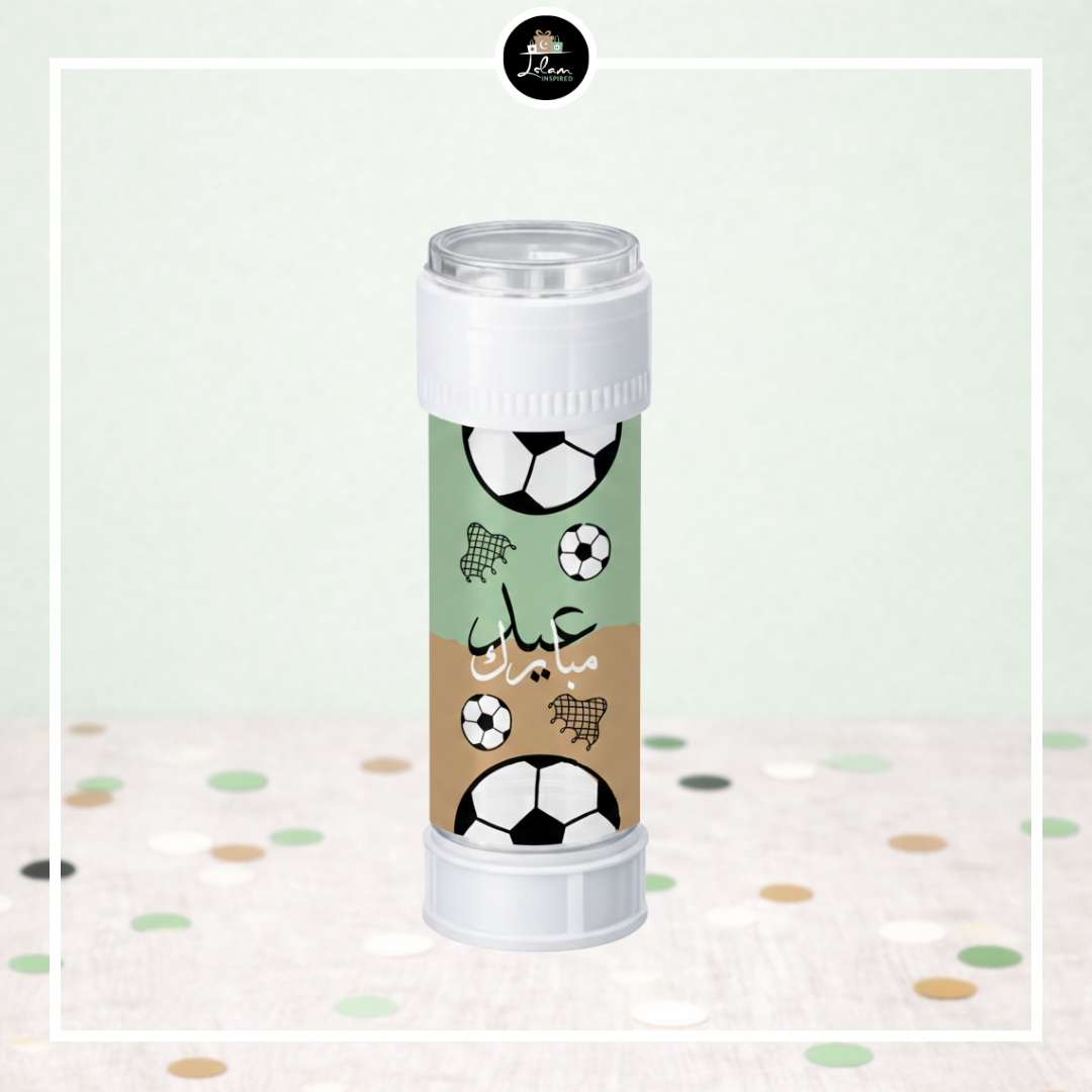 Eid Mubarak bellenblaas in voetbal thema