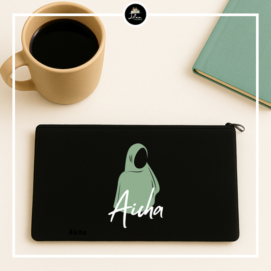 Gepersonaliseerde etui met hijab illustratie