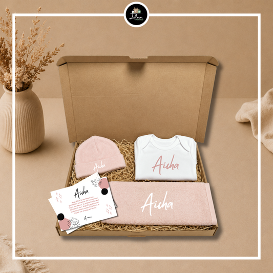 Personalized letterbox gift for a newborn baby