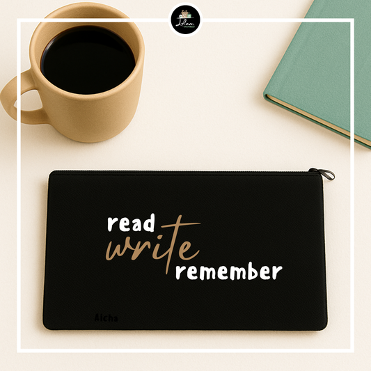 Etui 'Read, write, remember'
