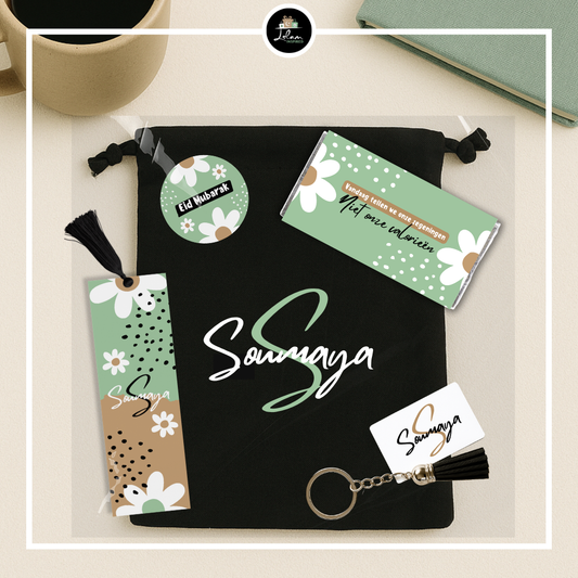 Eid Mubarak giftset in madeliefjes thema