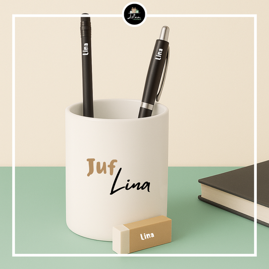 Personalized pen holder for an ustaadh or ustaadha