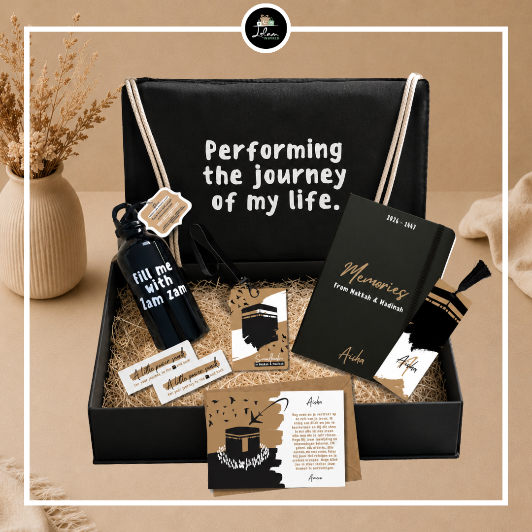 Coffret cadeau pour une personne partant en pèlerinage à La Mecque ou en Omra