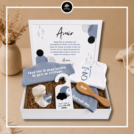 Giftbox voor een pasgeboren jongen 'little akh'