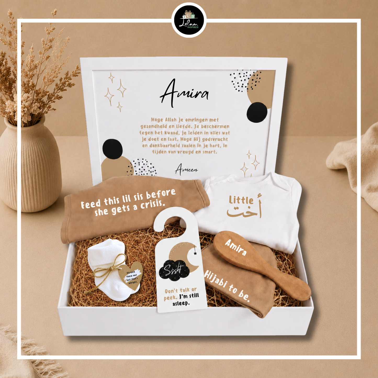 Giftbox voor een pasgeboren meisje 'little ukht'