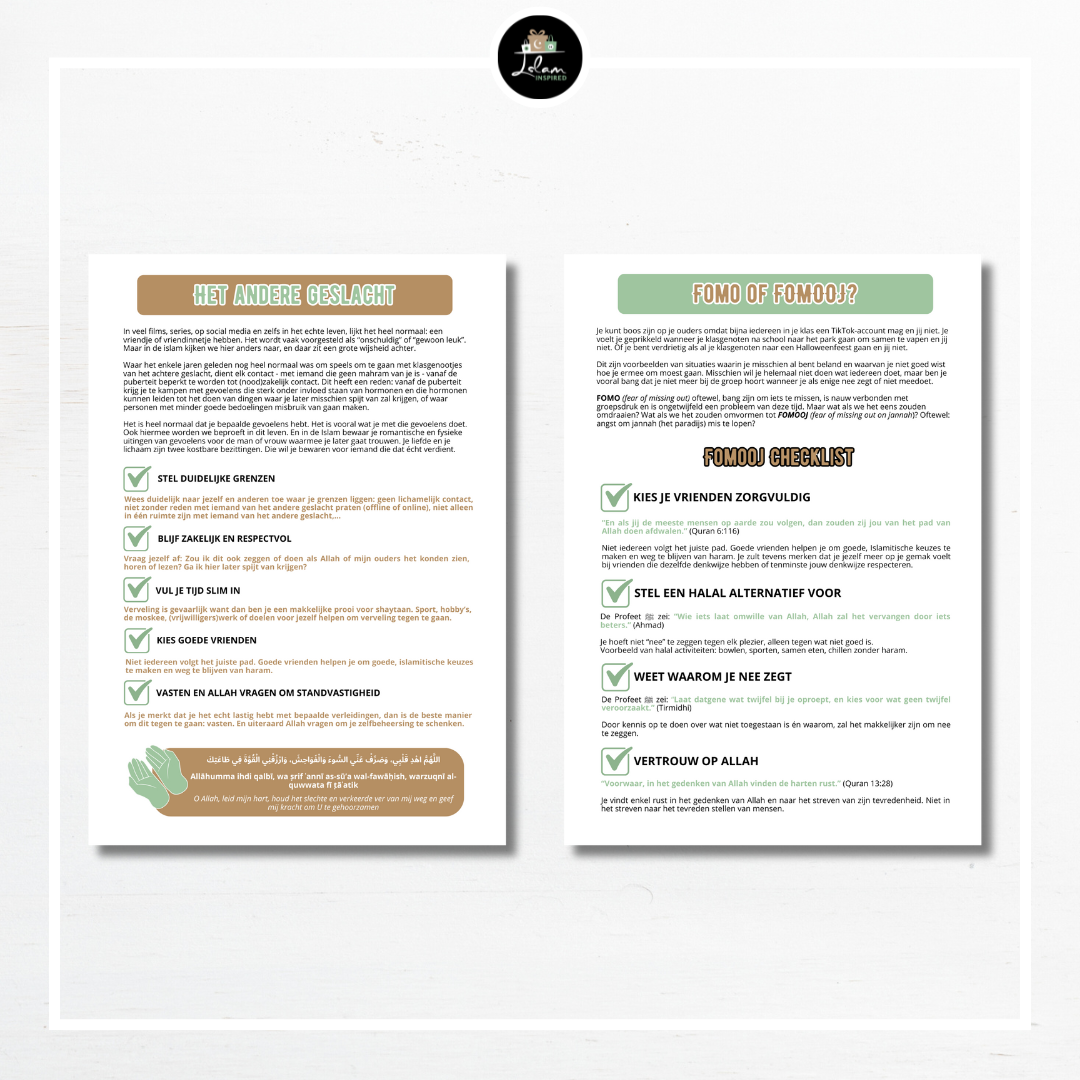 Interactieve printable voor Islamitische pubers