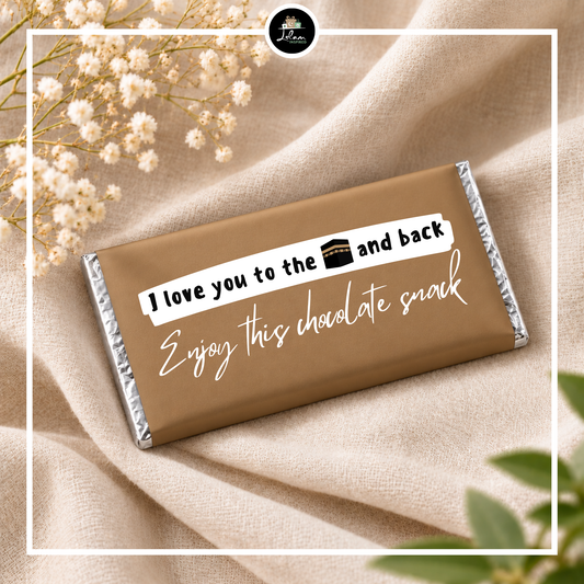 'I love you to the kaaba and back. Enjoy this chocolate snack!'