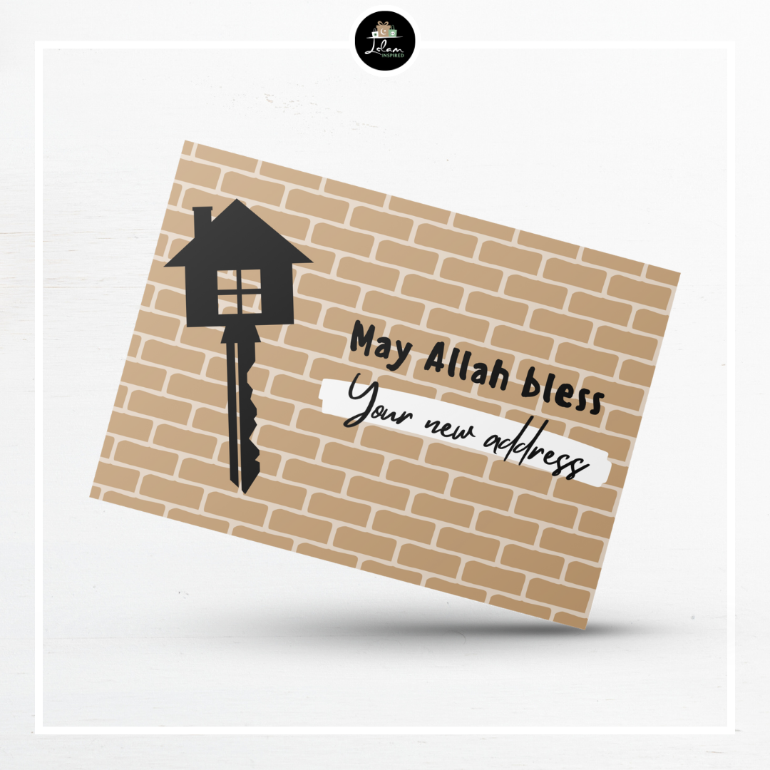 Wenskaart 'May Allah bless your new address'