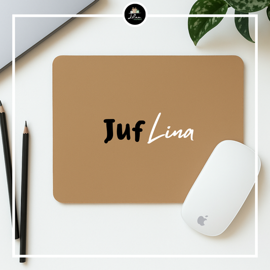 Gepersonaliseerde muismat voor een juf of meester