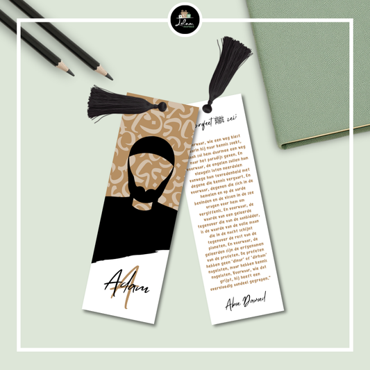 Dubbelzijdige en gepersonaliseerde boekenlegger voor een man