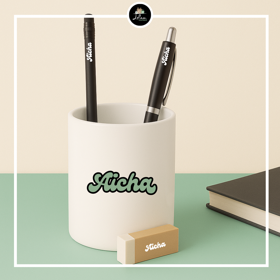 Gepersonaliseerde pennenhouder 'Gen Z & Gen Alpha style'