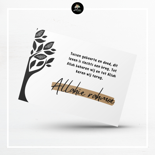 Wenskaart bij overlijden van een man