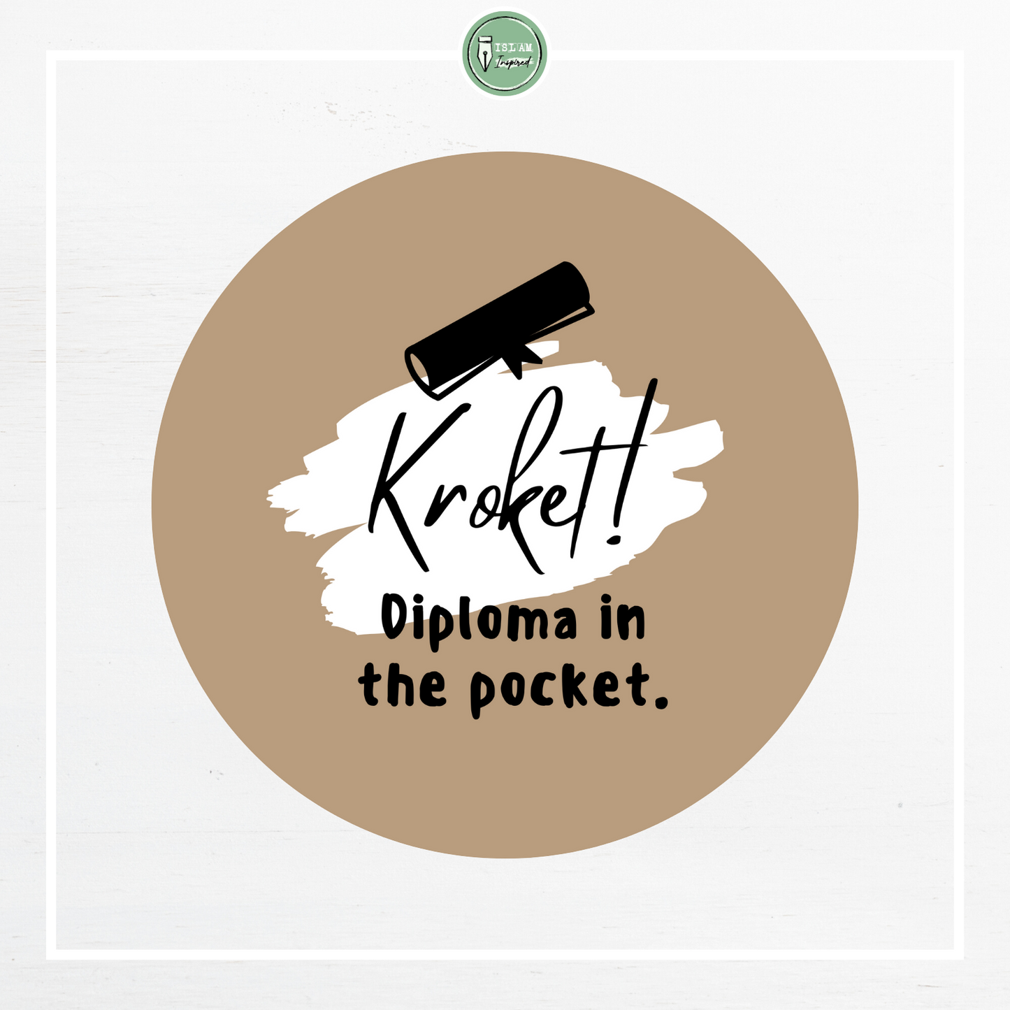 28 identieke stickers 'Kroket! Diploma in the pocket'