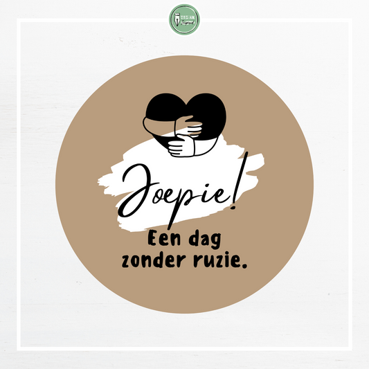 28 identieke stickers 'Joepie! Een dag zonder ruzie'