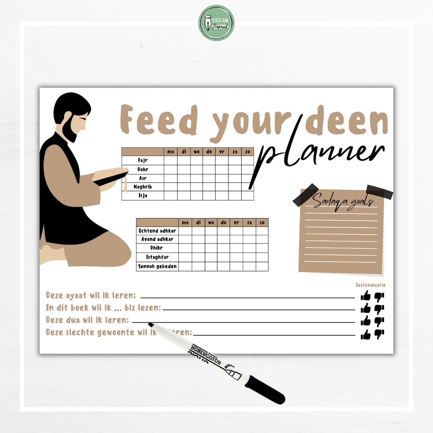 'Feed your deen' planner
