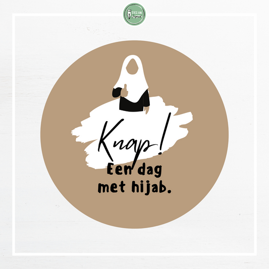28 identieke stickers 'Knap! Een dag met hijab'