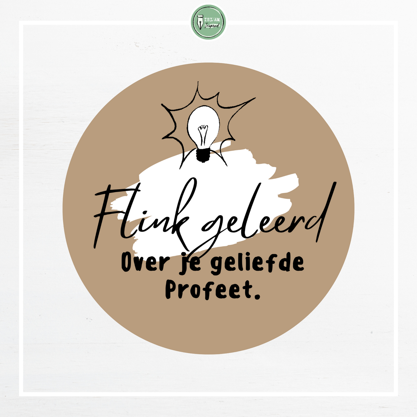 29 identieke stickers 'Flink geleerd over je geliefde profeet'