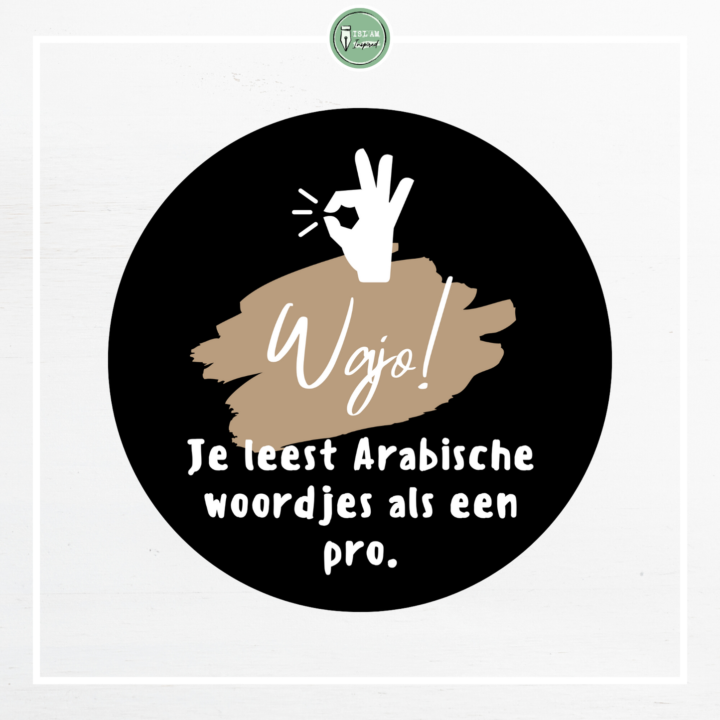 28 identieke stickers 'Wajo! Je leest Arabische woordjes als een pro'